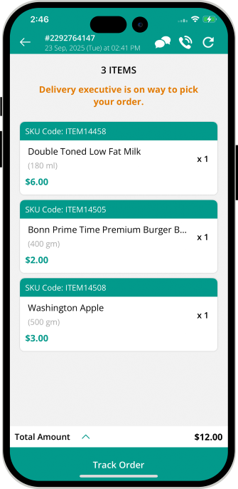 Store get notification for driver accept order