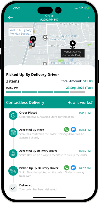 user see the status of the driver