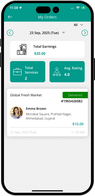 driver check already delivered order history