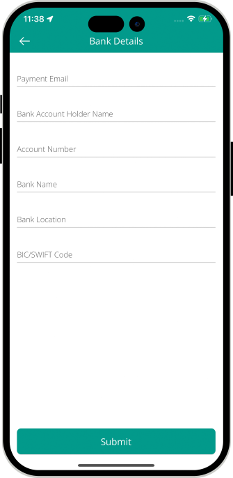 driver fill bank details