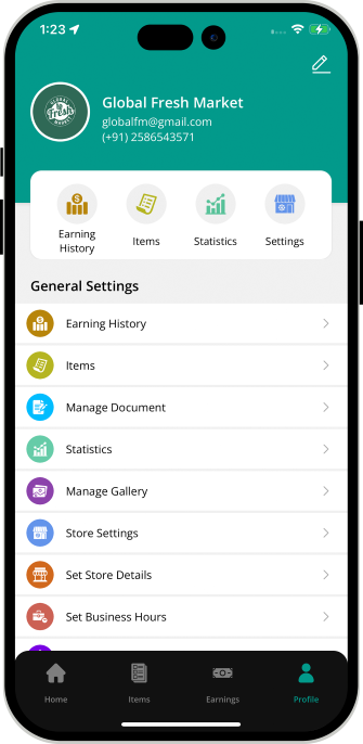 Store app menu