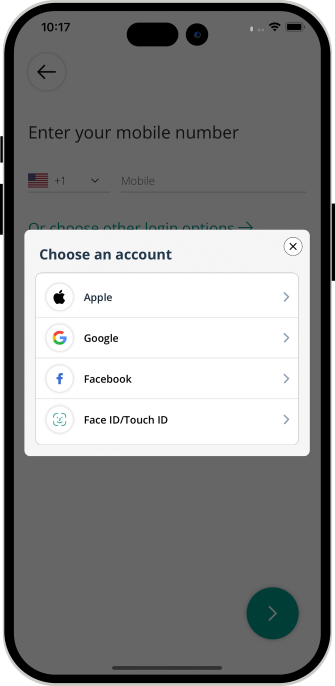Choose Face ID