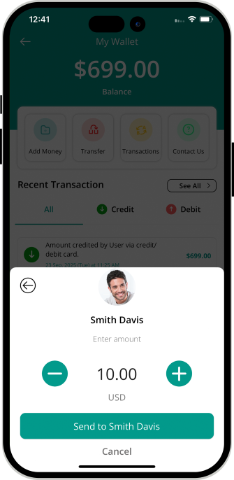 wallet-to-wallet money transfer