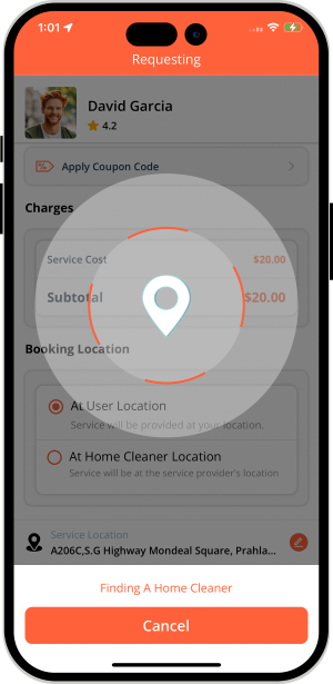 Select booking location