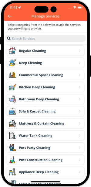 choose service categories