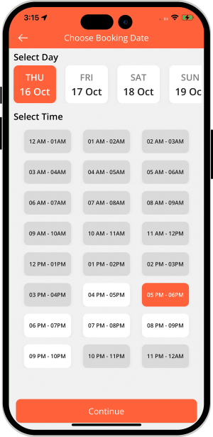 Select booking location