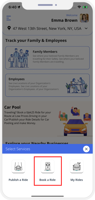 choose service categories