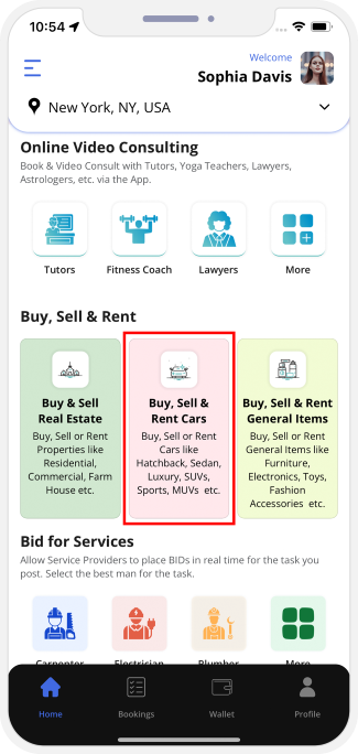 choose service categories
