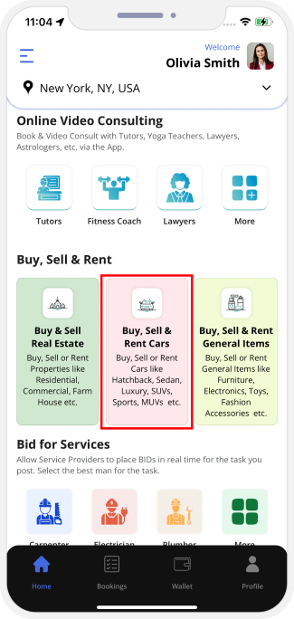 choose service categories