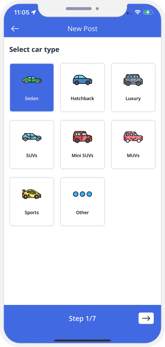 choose service categories