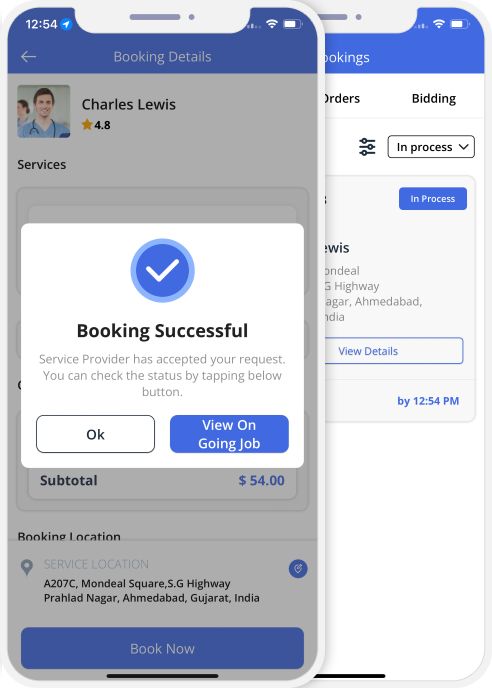 Select booking location
