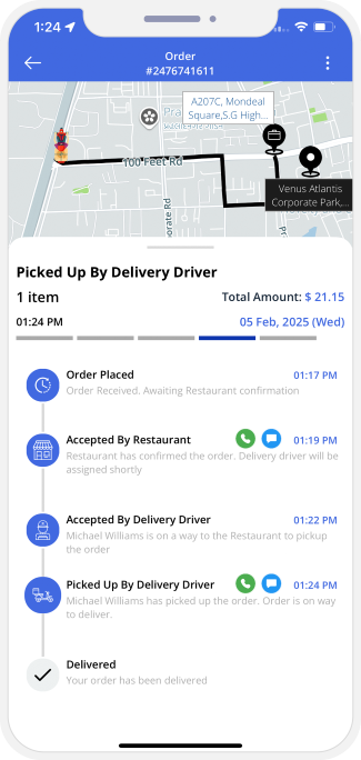 user see the status of the driver