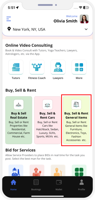 choose service categories