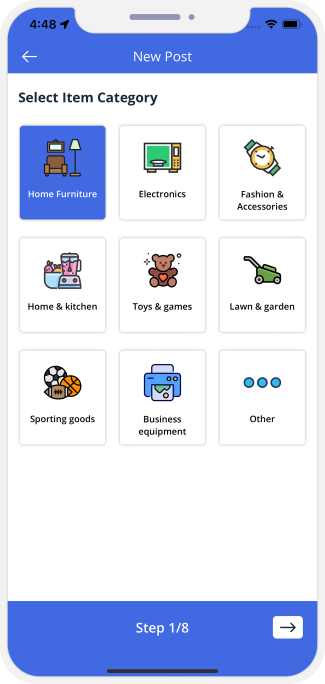 choose service categories