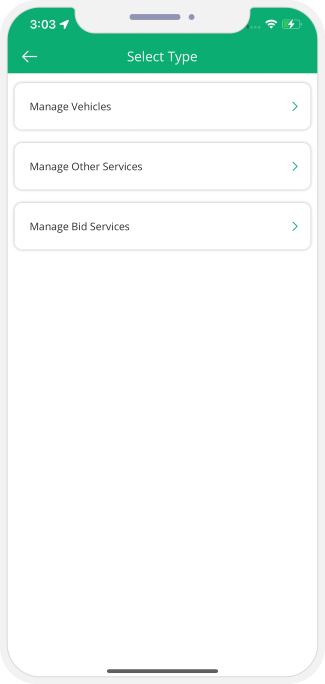 Manage Vehicles
