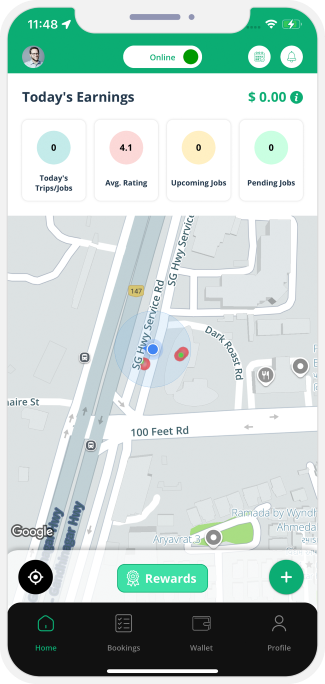 heat view for taxi and delivery