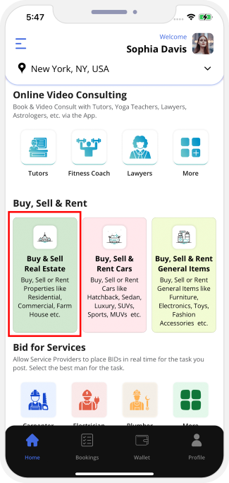 choose service categories
