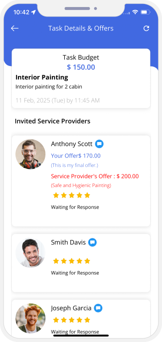 choose service categories