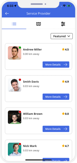 choose service categories