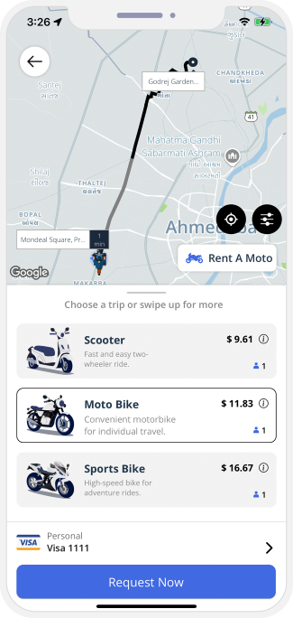 moto ride request