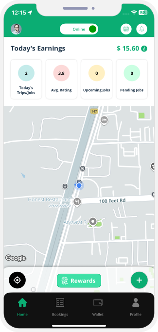 Select booking location