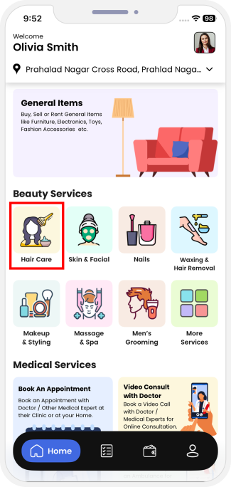 choose service categories