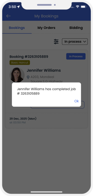 Select booking location