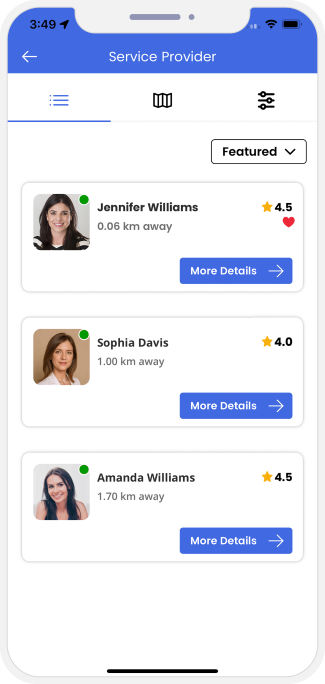 choose service categories