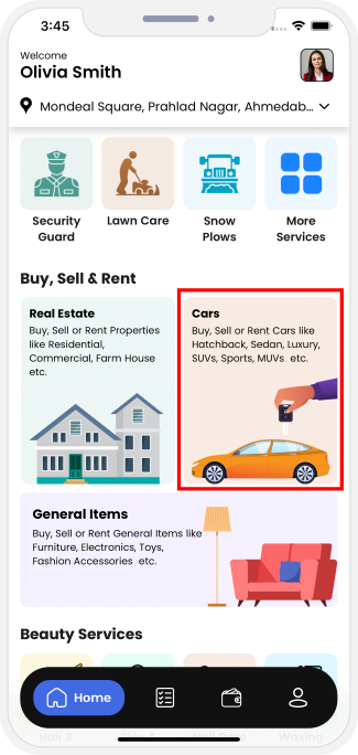choose service categories