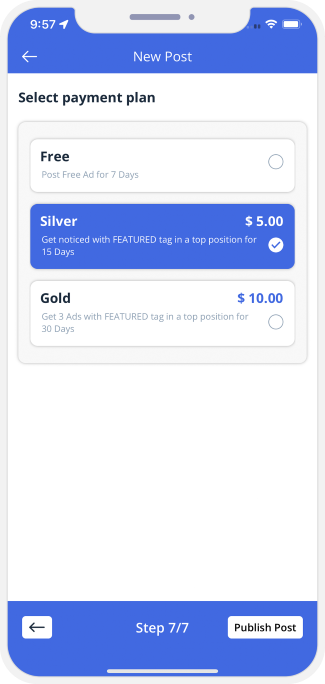 choose service categories