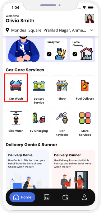 choose service categories