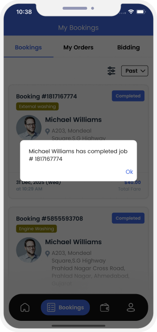 Select booking location