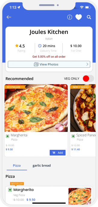user order dashboard