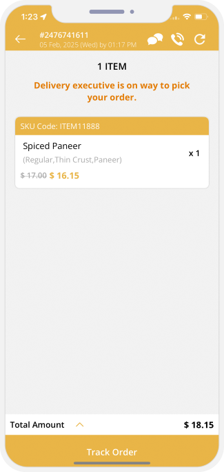restaurant get notification for driver accept order