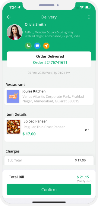 driver see the address of the recipient