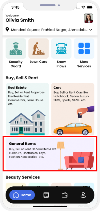 choose service categories