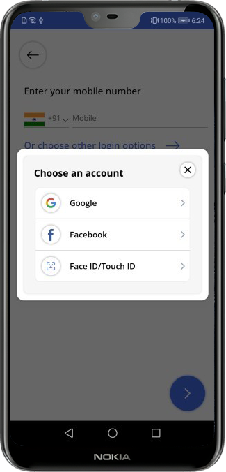 Select booking location