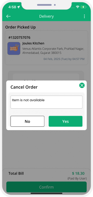 Order Cancellation