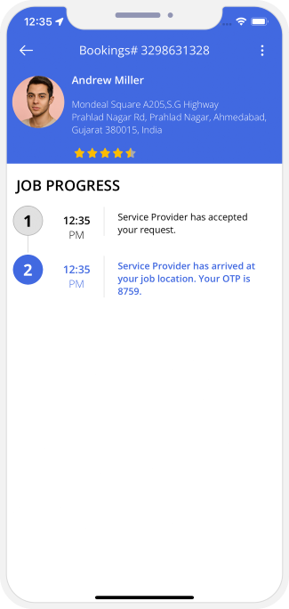 OTP Verification to Start the Job