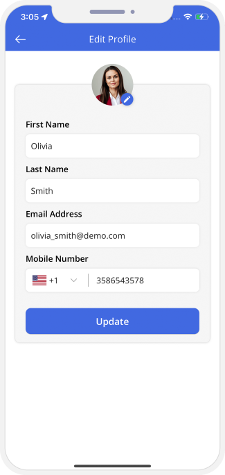 User can edit their profile