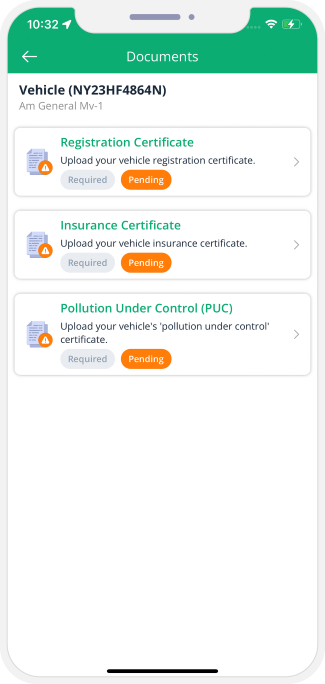Service providers upload ID documents from panel