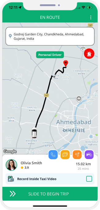 rider get notification for trip started
