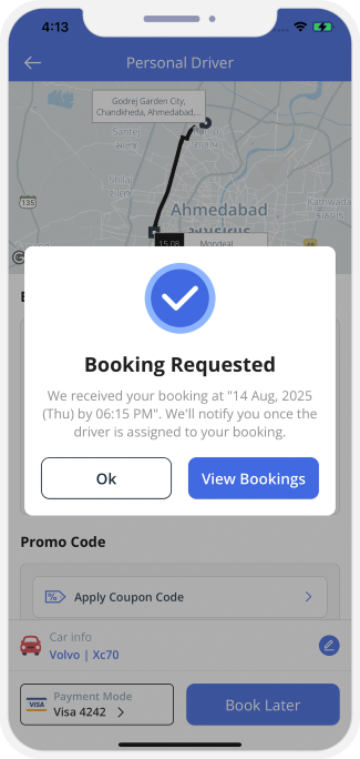 Select booking location
