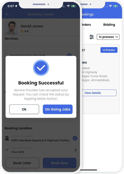 Select booking location