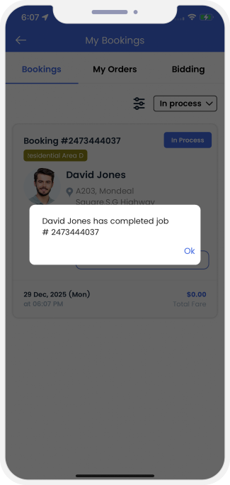 Select booking location
