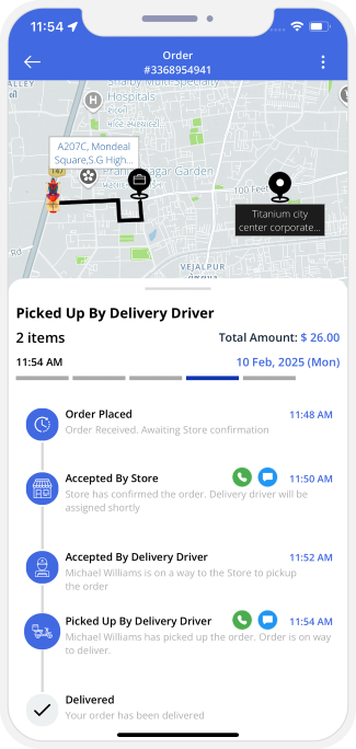 delivery driver pickup order
