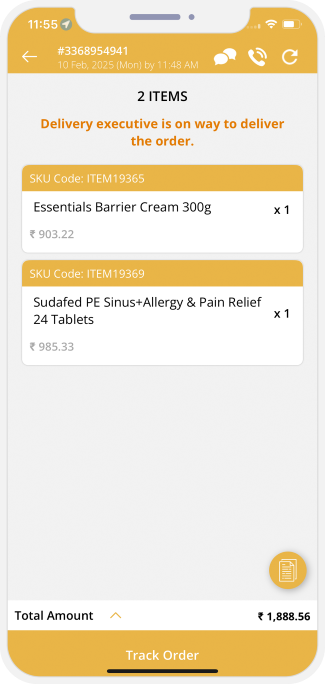 restaurant track status of order