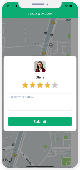 driver see the address of the recipient