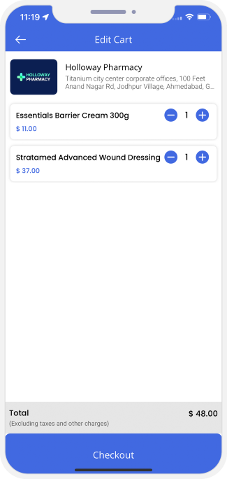 user edite food item