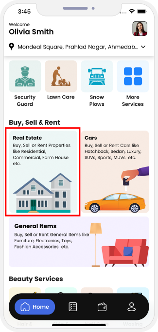 choose service categories